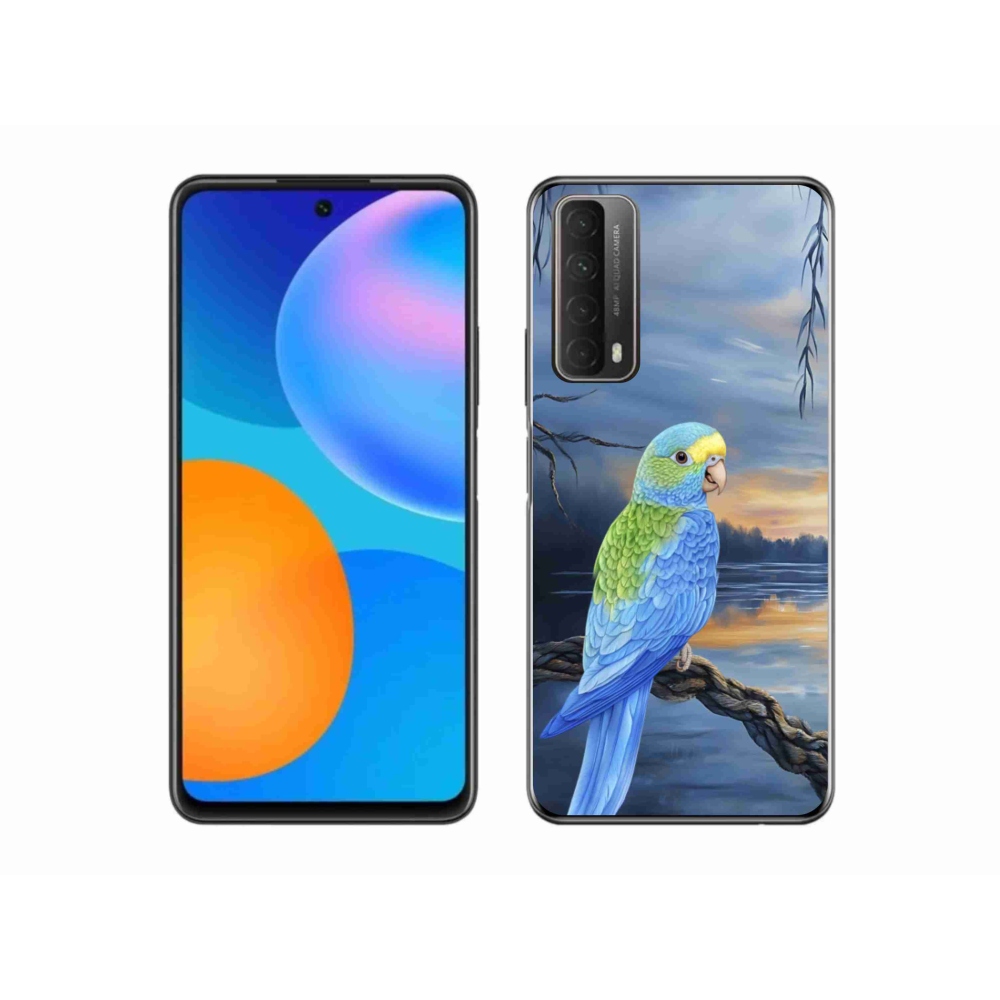 Zselés borítás mmCase a Huawei P Smart (2021) - kék papagájhoz
