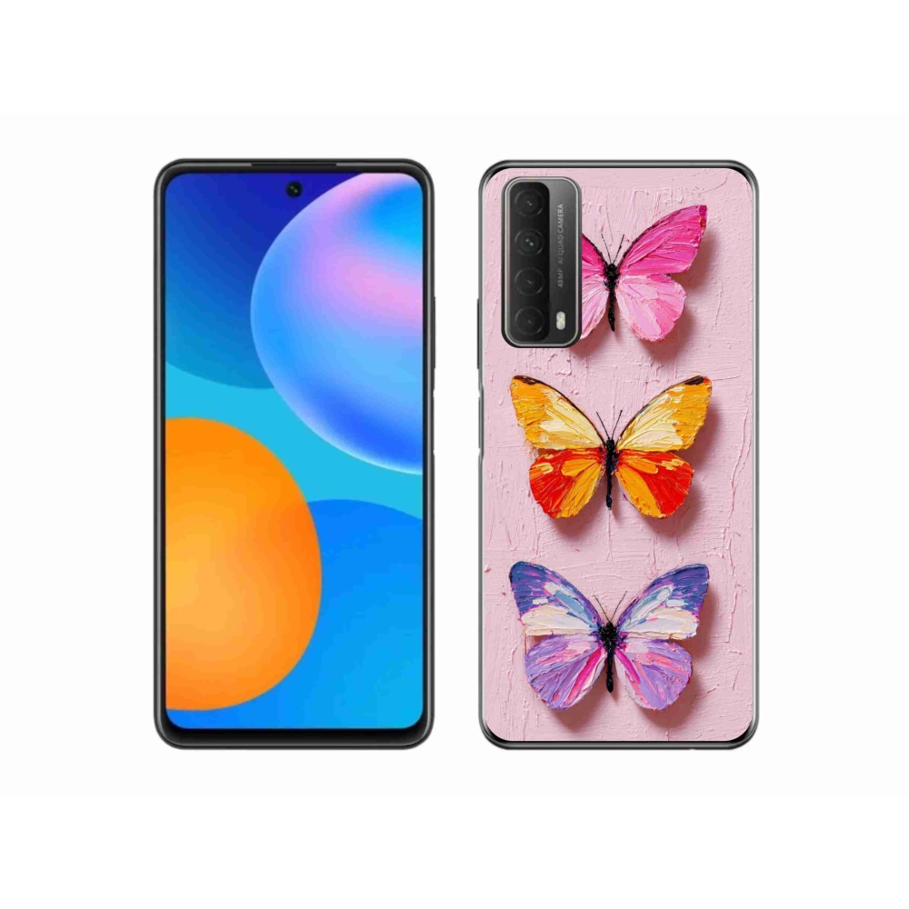 Zselés borítás mmCase a Huawei P Smart (2021) - pillangó trióhoz