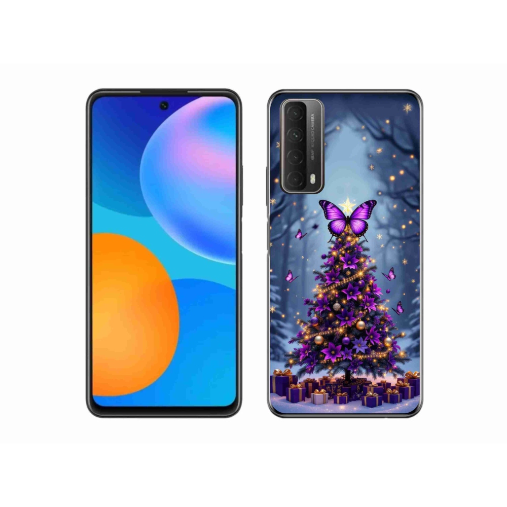 mmCase gél tok a Huawei P Smart (2021) készülékhez – pillangós karácsonyfa