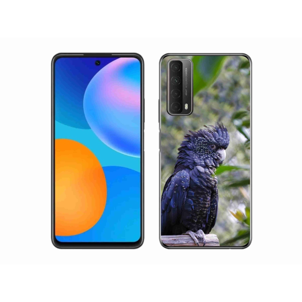 mmCase gél tok a Huawei P Smart (2021) készülékhez – fekete kakadu papagáj