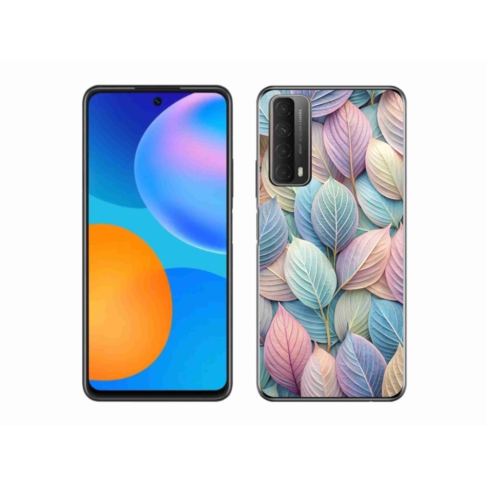 Zselés borító mmCase a Huawei P Smart (2021) készülékhez - pasztell színű levelek