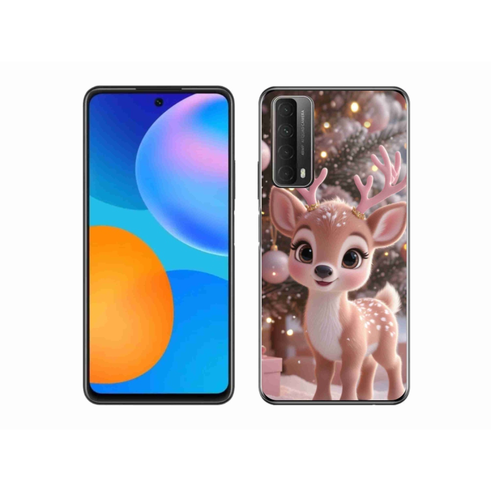 Zselés borítás mmCase a Huawei P Smart (2021) - aranyos rénszarvashoz