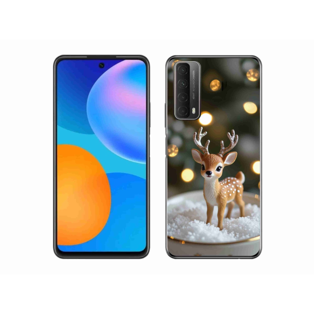 mmCase gél tok a Huawei P Smart (2021) készülékhez – aranyos karácsonyi szarvas