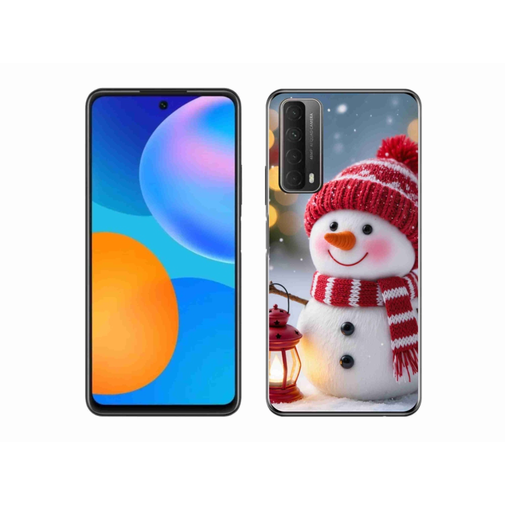 Gél védőhuzat mmCase a Huawei P Smart (2021) - hóember 2