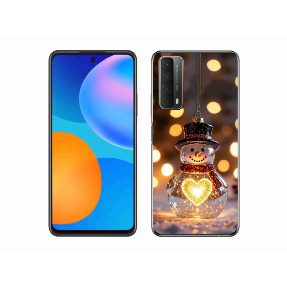 mmCase gél tok a Huawei P Smart (2021) készülékhez – világító karácsonyi hóember