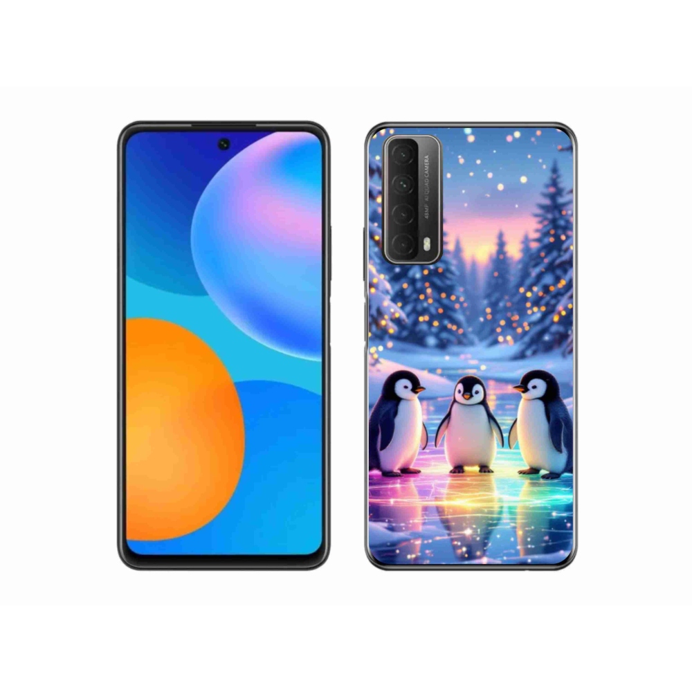 Zselés borítás mmCase a Huawei P Smart (2021) - pingvinekhez