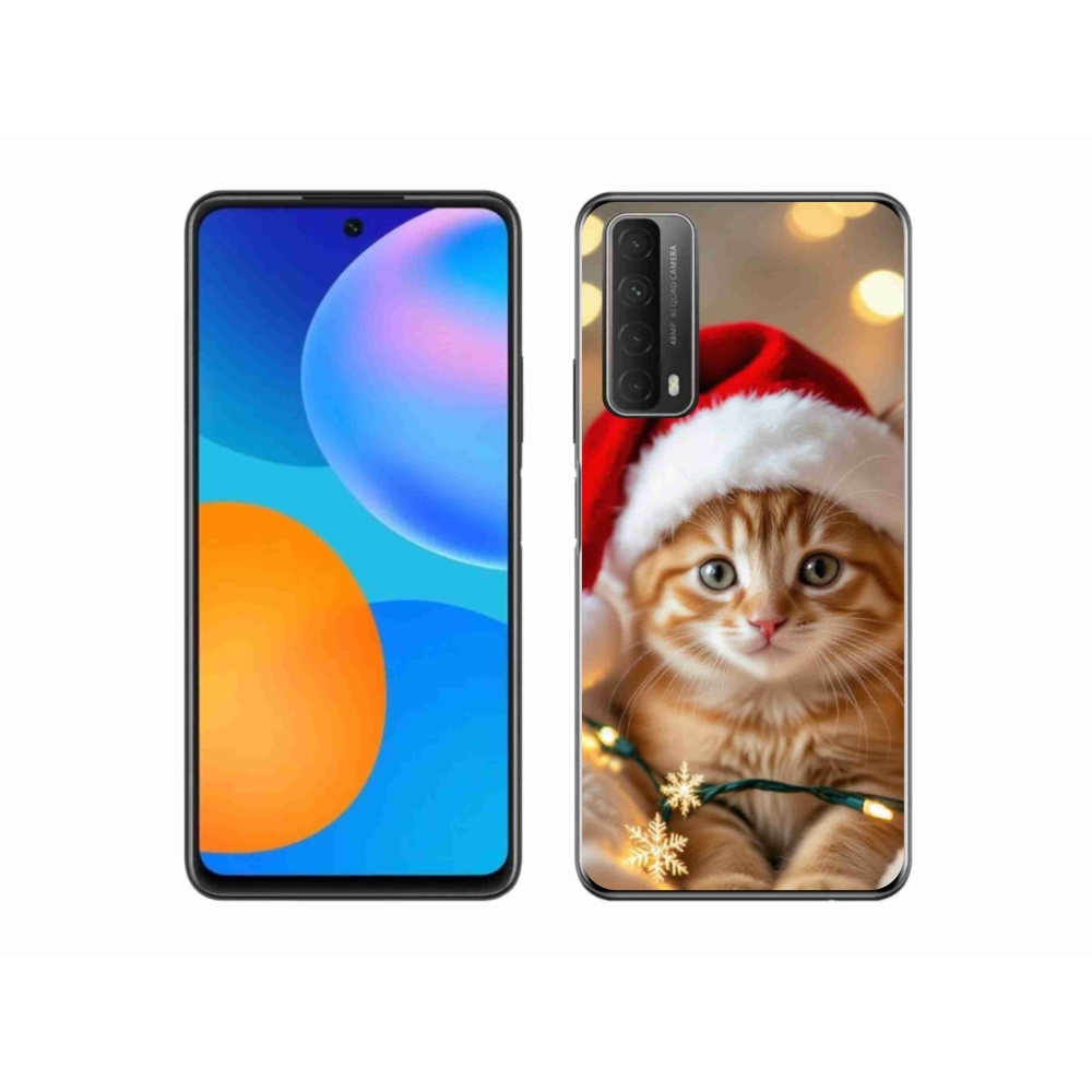 Gél borítás mmCase a Huawei P Smart (2021) - Karácsonyi cica