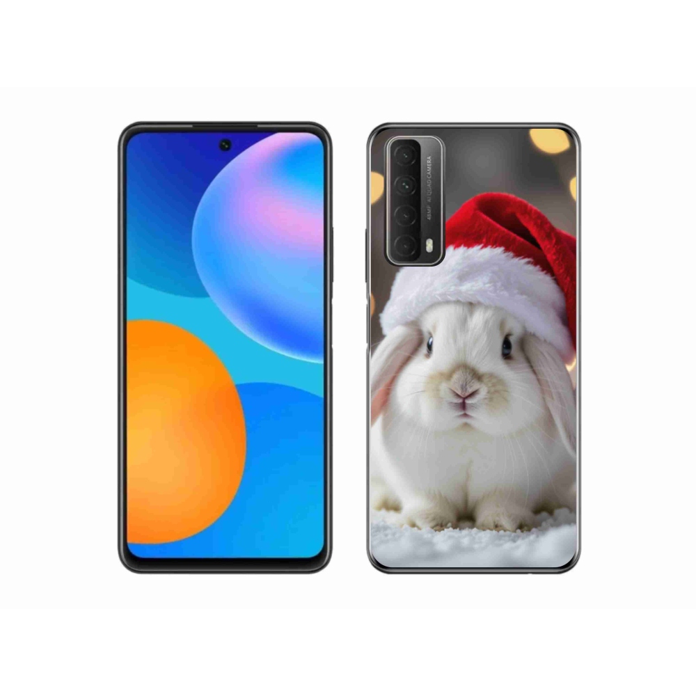 Zselés borítás mmCase a Huawei P Smart (2021) - Karácsonyi nyuszi