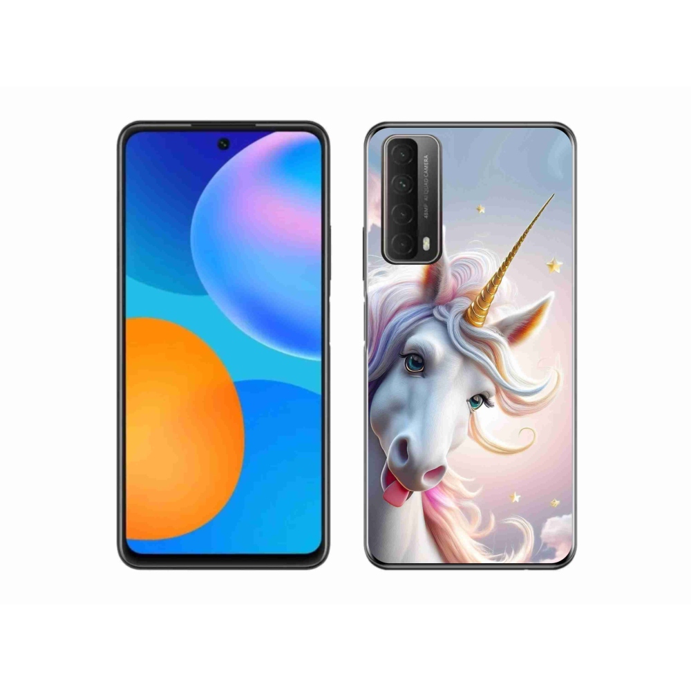 mmCase gél tok a Huawei P Smart (2021) készülékhez – vidám egyszarvú