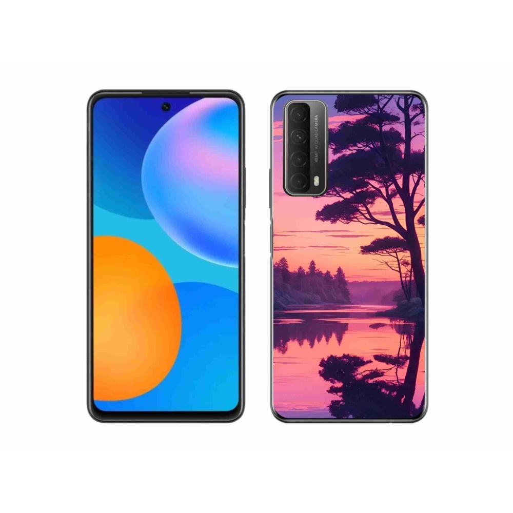 Gél borítás mmCase a Huawei P Smart (2021) - naplemente a tó felett