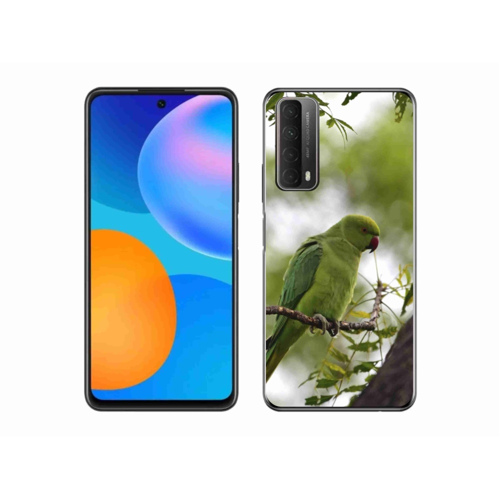 Zselés borítás mmCase a Huawei P Smart (2021) - zöld papagájhoz