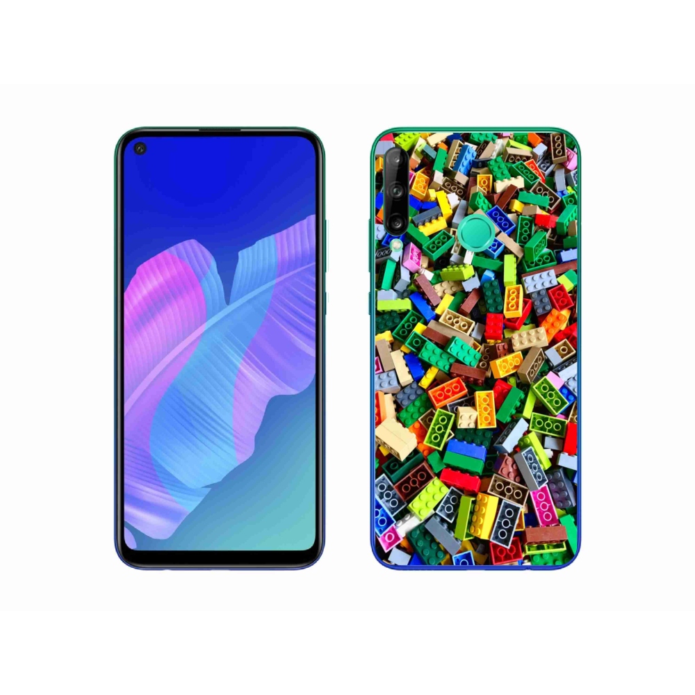 Zselés borítás mmCase a Huawei P40 Lite E-n - színes építőelemek