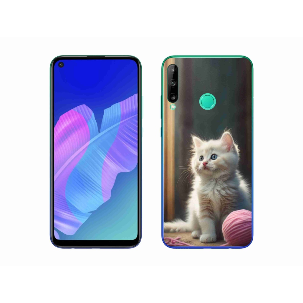 Gél borítás mmCase a Huawei P40 Lite E - fehér cica 2