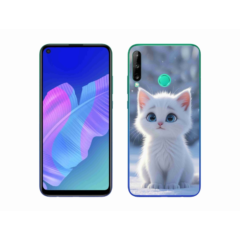 mmCase gél tok a Huawei P40 Lite E-hez – fehér cica 3