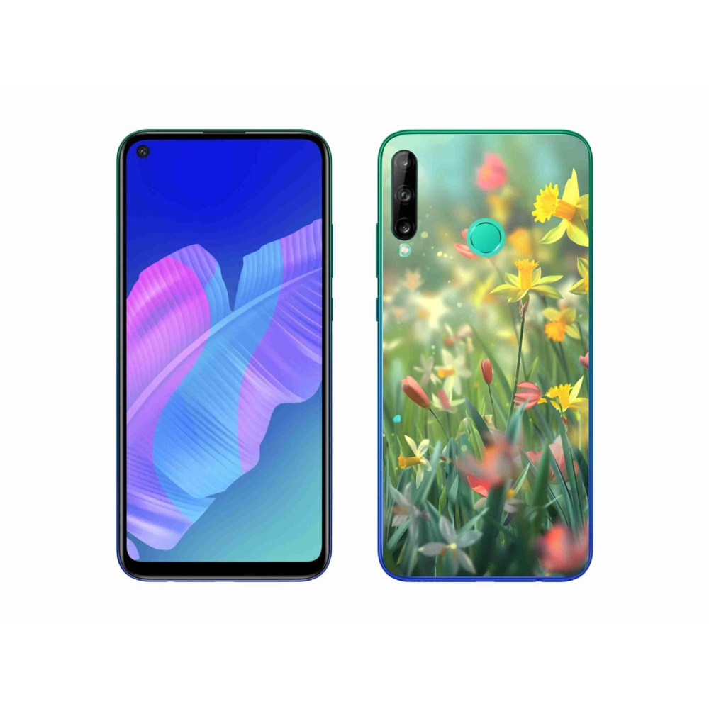 Gél borító mmCase a Huawei P40 Lite E számára - tavaszi virágok