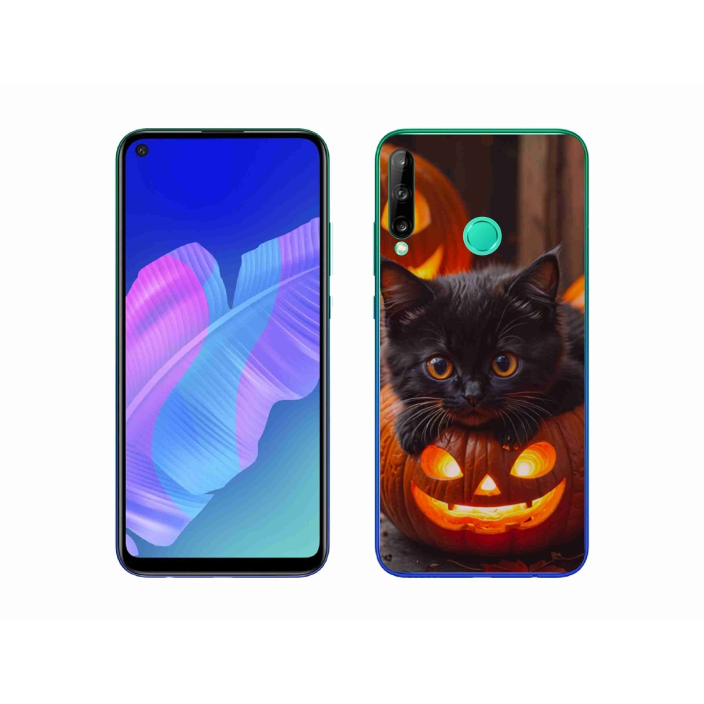Gél borító mmCase a Huawei P40 Lite E - cica és tök - számára