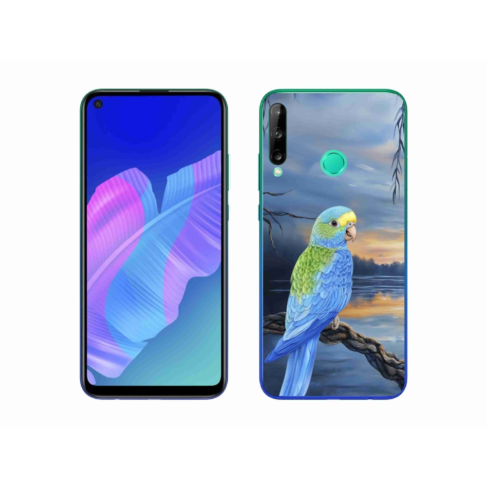 Gél borítás mmCase a Huawei P40 Lite E készülékhez - kék papagáj