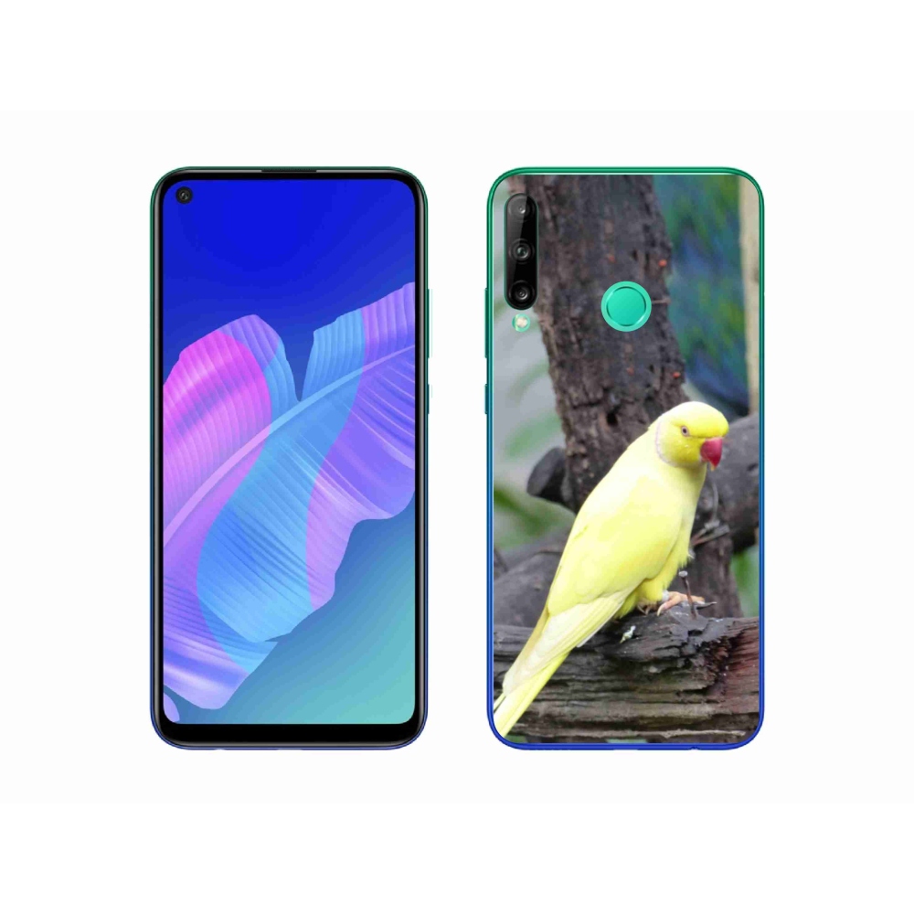 Zselés borítás mmCase a Huawei P40 Lite E készülékhez - papagáj alexander sárga
