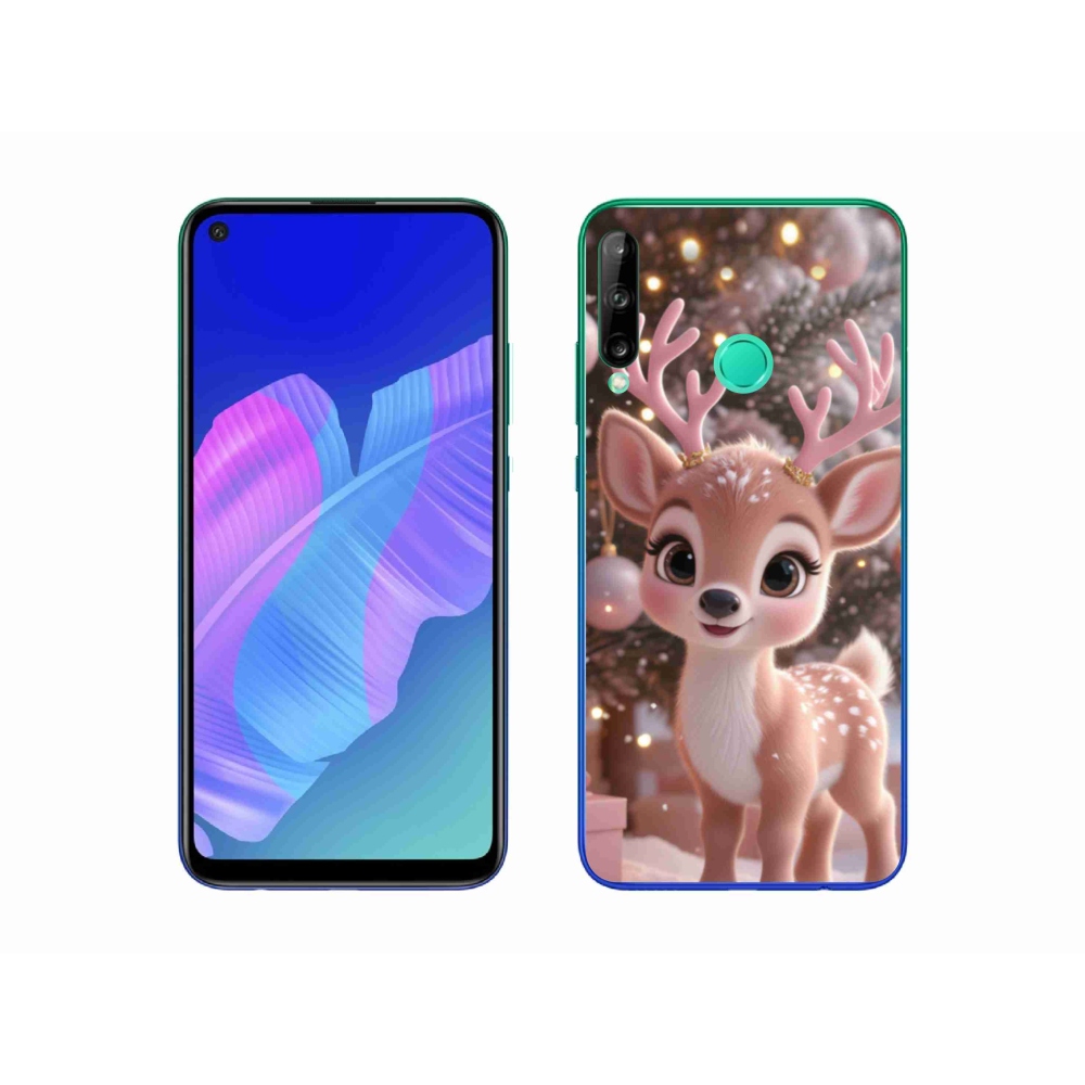 Gél borítás mmCase a Huawei P40 Lite E számára - aranyos rénszarvas