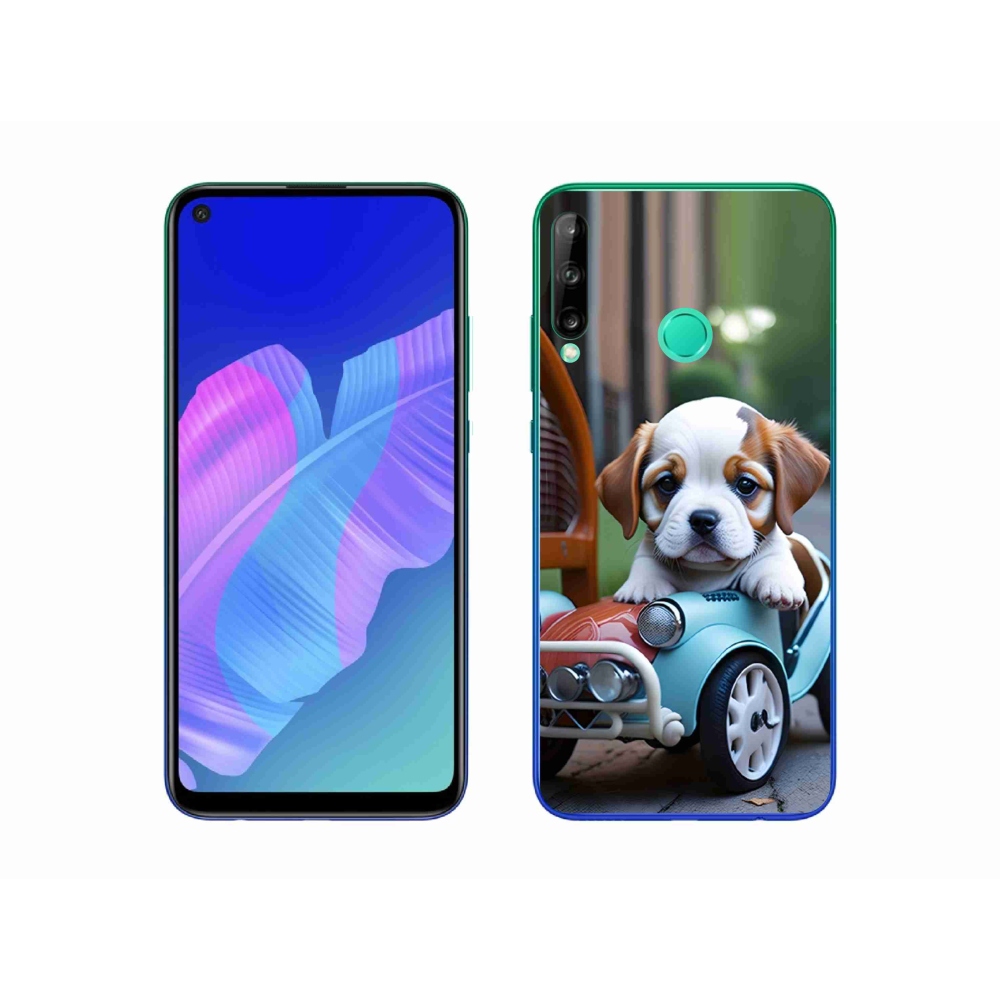 mmCase gél tok a Huawei P40 Lite E-hez – kiskutya retro autóban