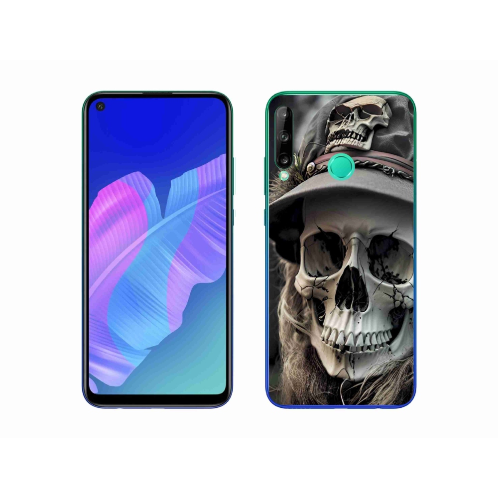 Zselés borítás mmCase a Huawei P40 Lite E számára - sötét koponya