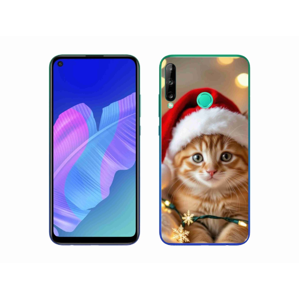Gél borító mmCase a Huawei P40 Lite E - Karácsonyi cica számára
