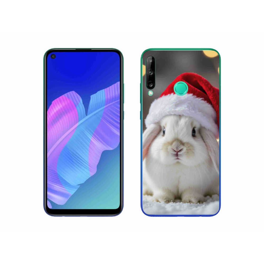 Gél borítás mmCase a Huawei P40 Lite E számára - karácsonyi nyuszi