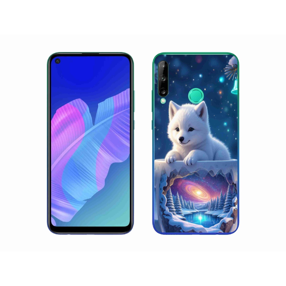 Gél borítás mmCase a Huawei P40 Lite E számára - Karácsonyi kölyökkutya