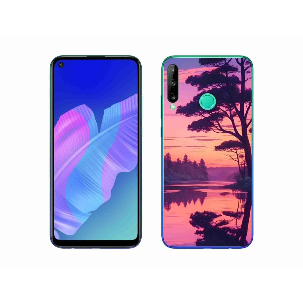 Gél borítás mmCase a Huawei P40 Lite E számára - naplemente a tó felett
