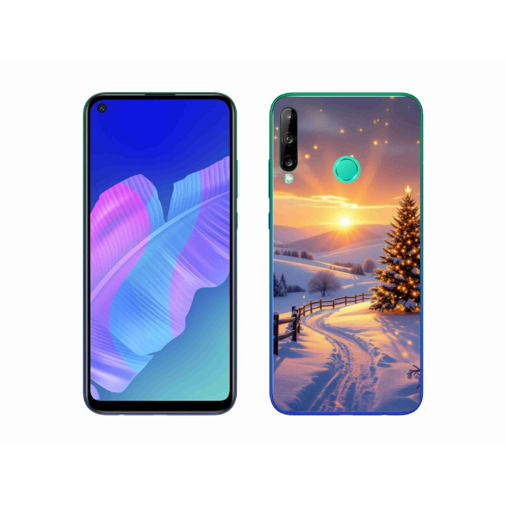 Gél borítás mmCase a Huawei P40 Lite E számára - téli tájkép