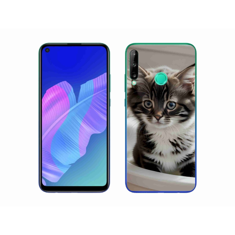 Gél borítás mmCase a Huawei P40 Lite E - kíváncsi cica számára