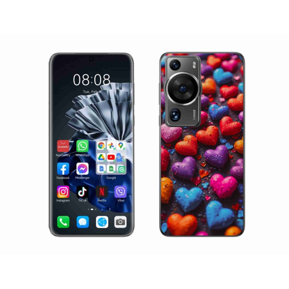 Gél borítás mmCase a Huawei P60 Pro készülékhez - színes szív