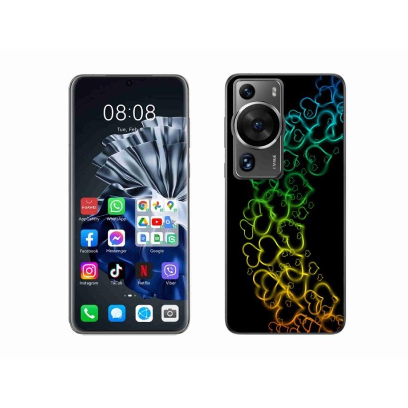 Gél borítás mmCase a Huawei P60 Pro készülékhez - színes szívek
