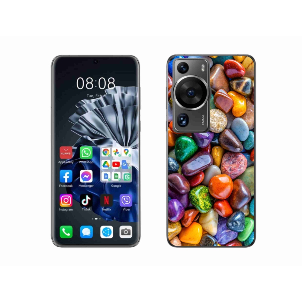 Gél borítás mmCase a Huawei P60 Pro készülékhez - színes strasszkövek