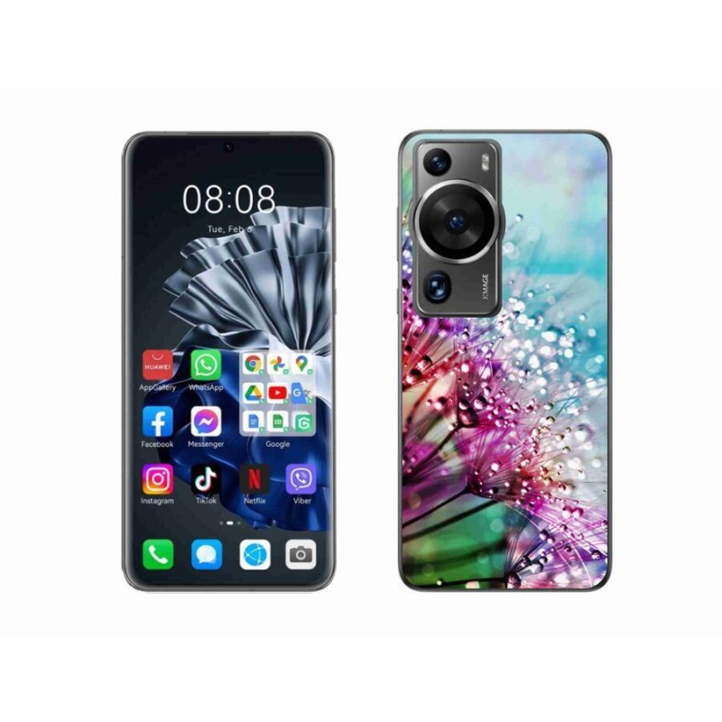 Gél borító mmCase a Huawei P60 Pro készülékhez - színes virágok