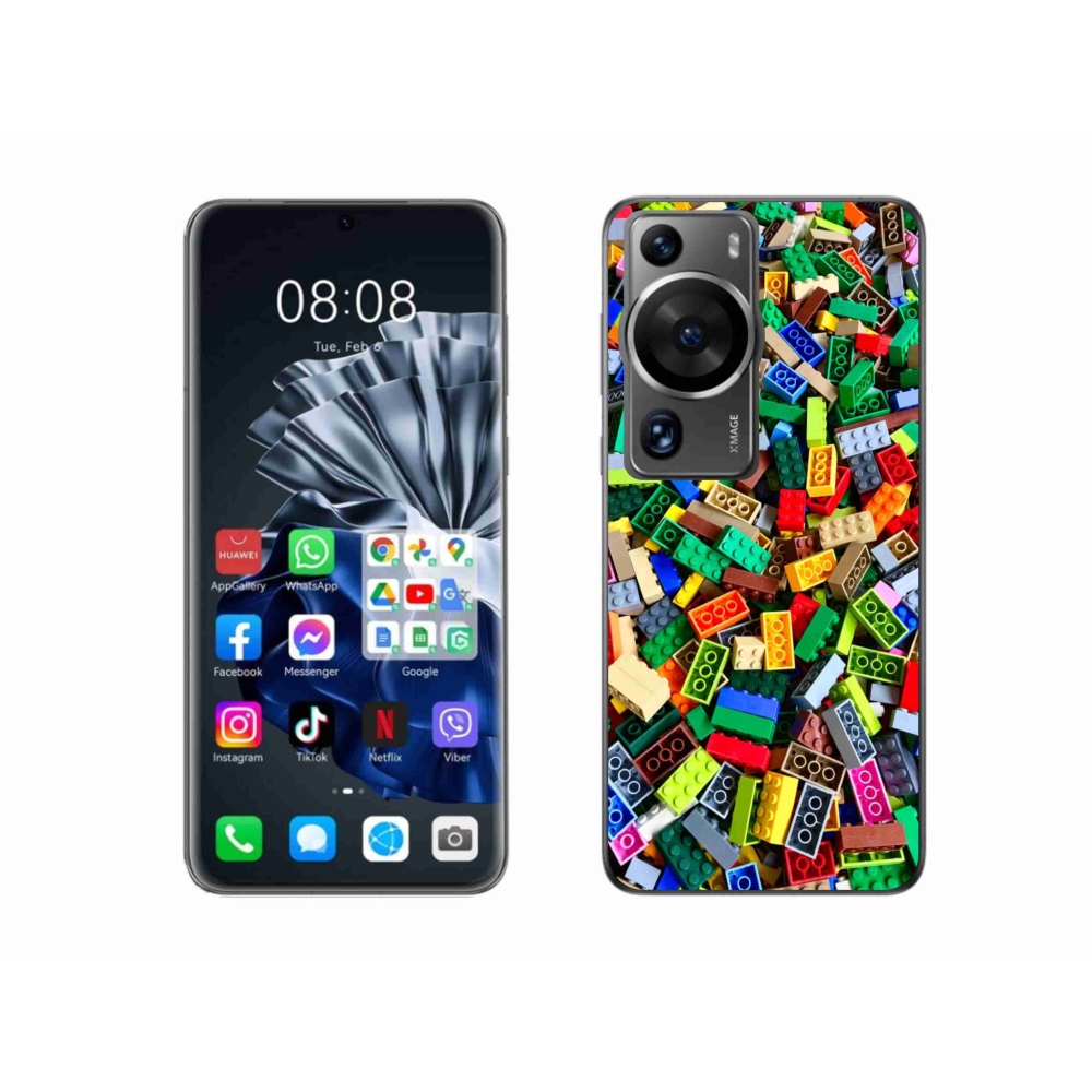 Zselés borítás mmCase a Huawei P60 Pro-n - színes építőelemek