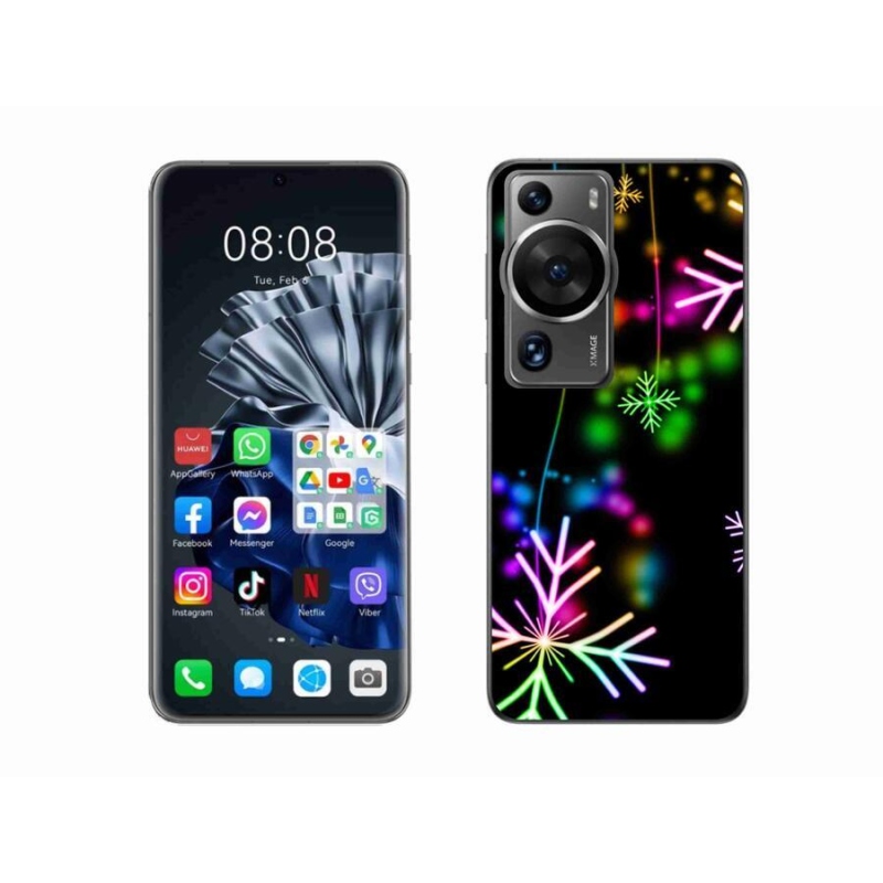 Gél borítás mmCase a Huawei P60 Pro készülékhez - színes pelyhekkel