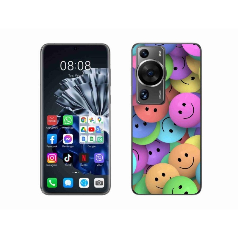 Gél borítás mmCase a Huawei P60 Pro számára - színes smiley-k