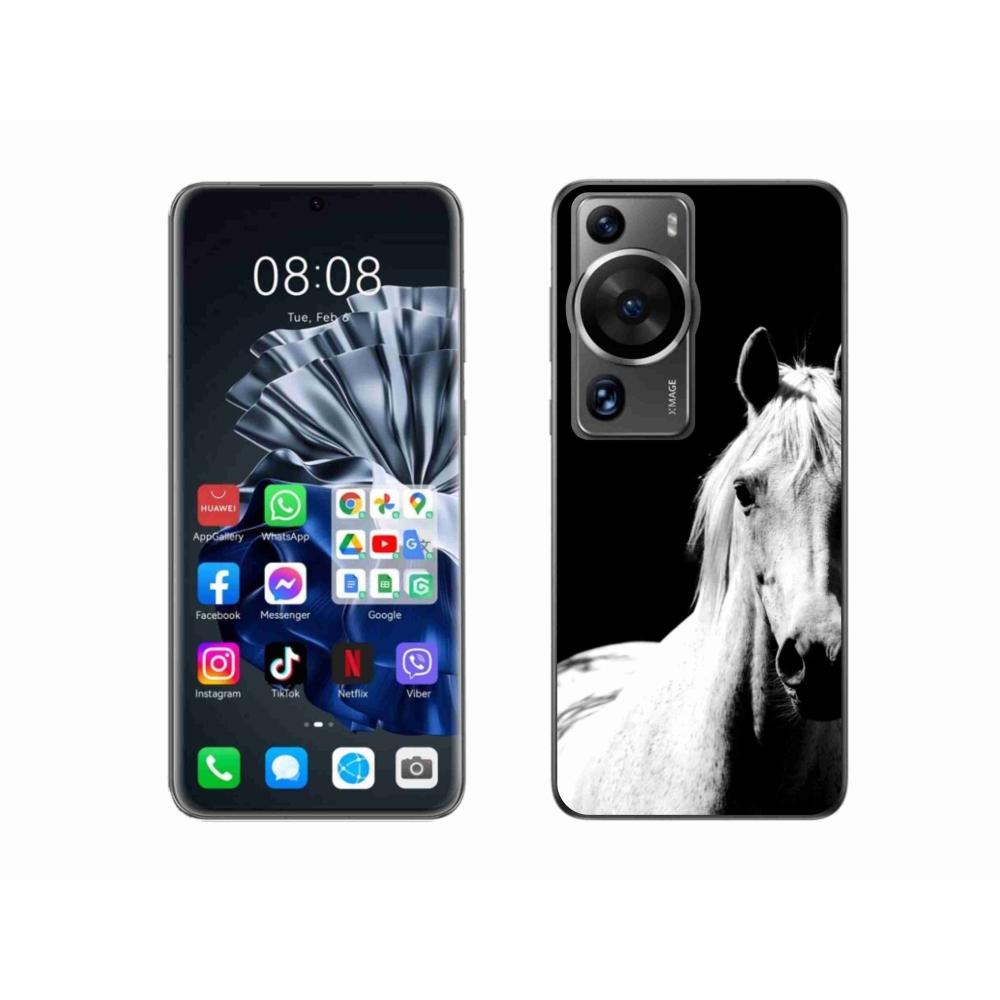 Zselés borítás mmCase a Huawei P60 Pro-hoz - fehér ló 5