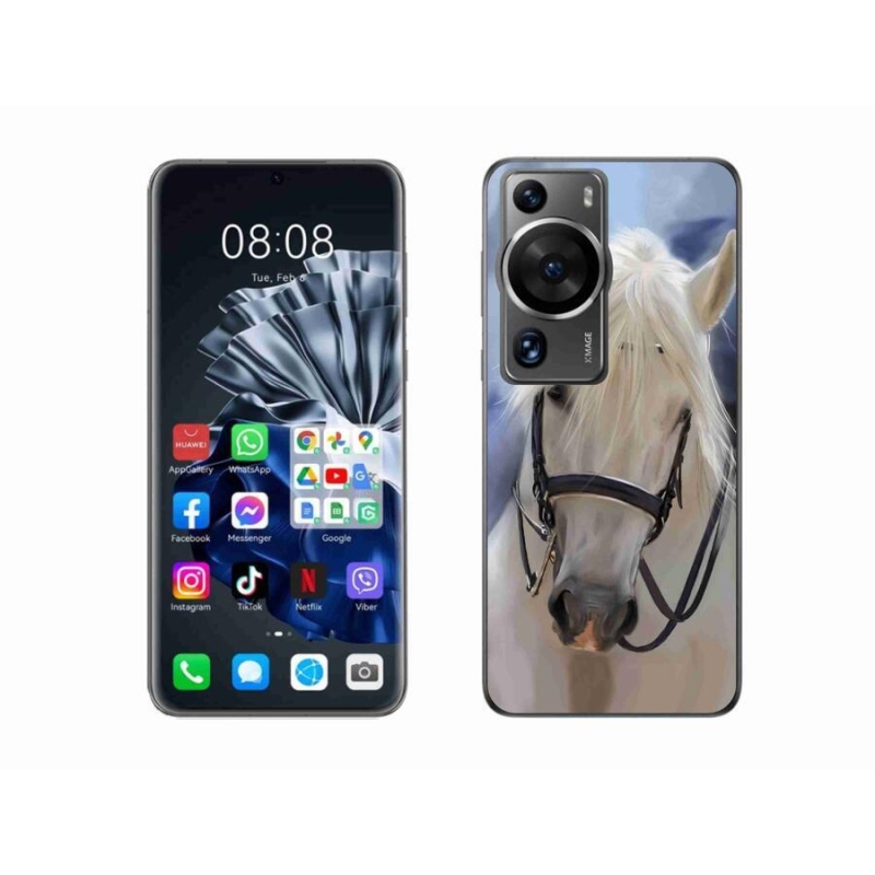 Gél borítás mmCase a Huawei P60 Pro készülékhez - fehér ló