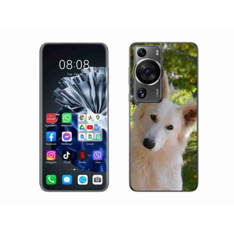 Gél borítás mmCase a Huawei P60 Pro készülékhez - fehér svájci pásztor 1