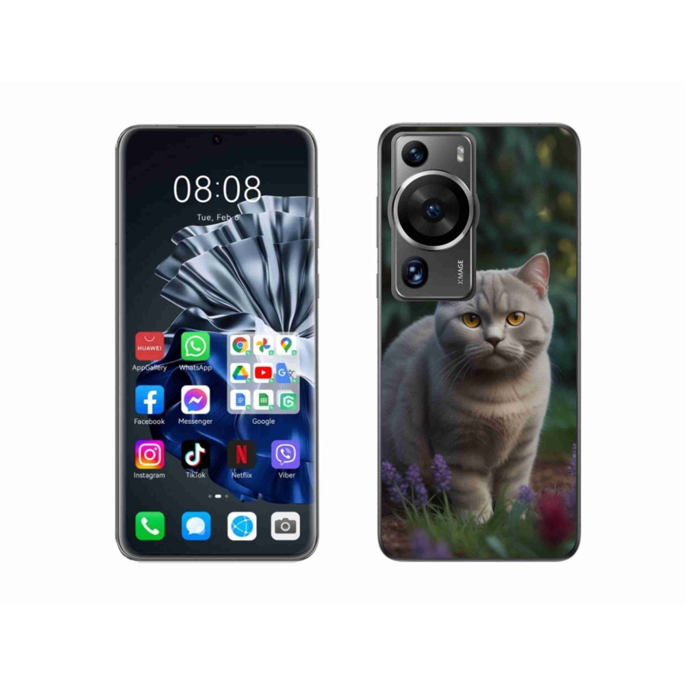 Gél borítás mmCase a Huawei P60 Pro készülékhez - brit macska