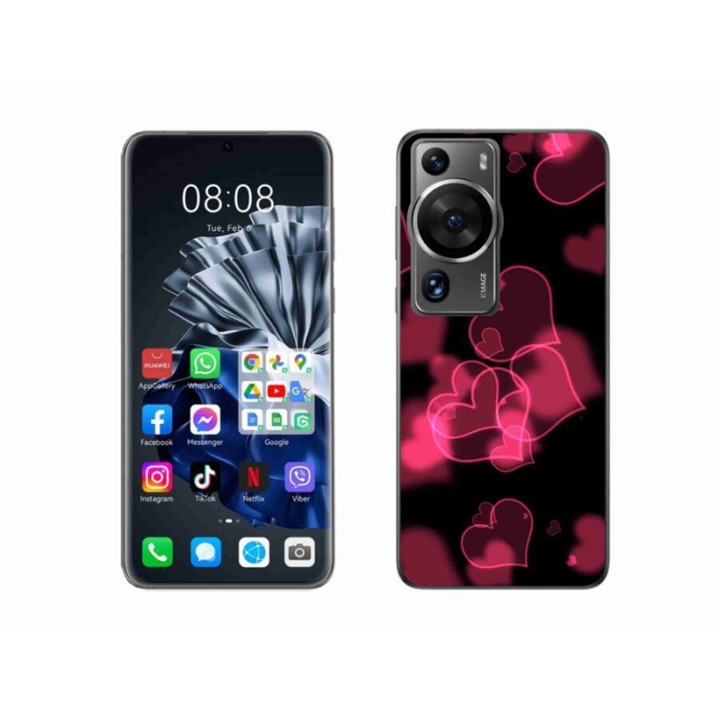 Gél borítás mmCase a Huawei P60 Pro készülékhez - piros szívek