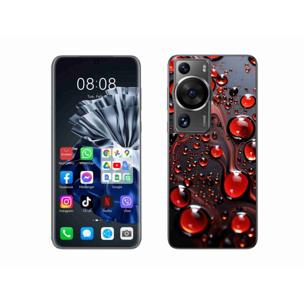 Zselés borítás mmCase a Huawei P60 Pro-hoz - piros csepp 2