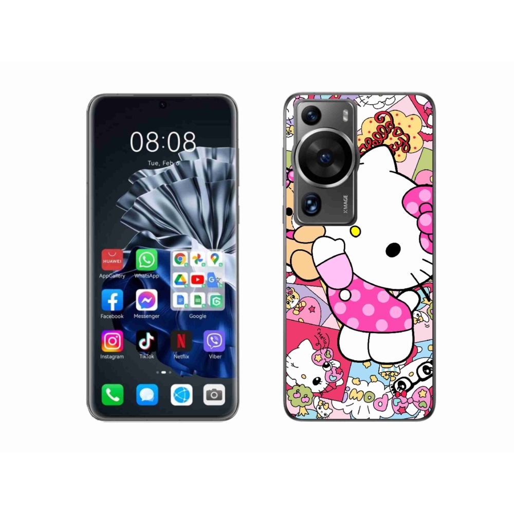mmCase gél tok a Huawei P60 Pro-hoz – aranyos cica