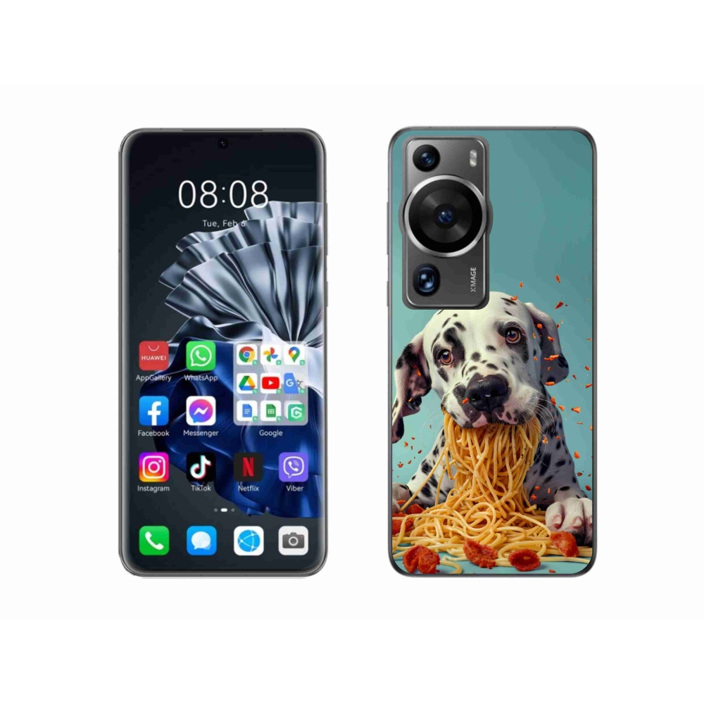 mmCase gél tok a Huawei P60 Pro-hoz – dalmát és spagetti