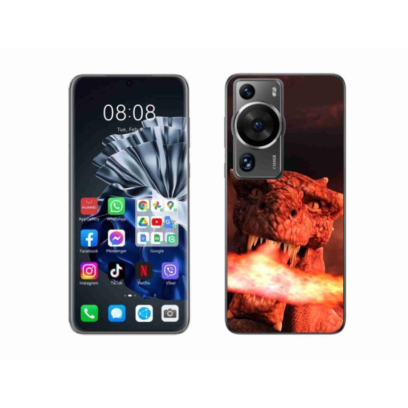 Zselés borítás mmCase a Huawei P60 Pro készülékhez - sárkány