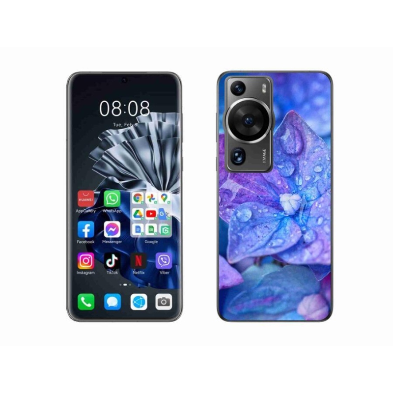 Gél borítás mmCase a Huawei P60 Pro készülékhez - lila virág
