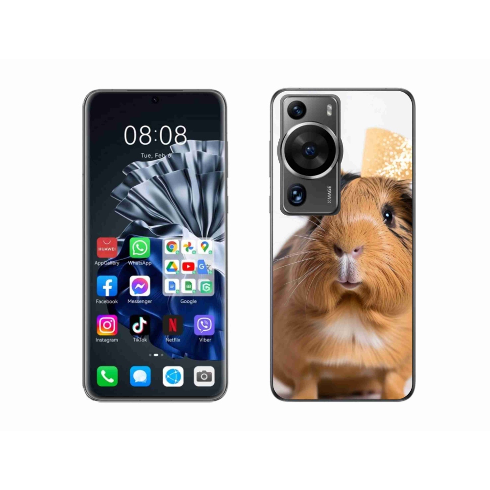 Zselés borítás mmCase a Huawei P60 Pro készülékhez - barna tengerimalac