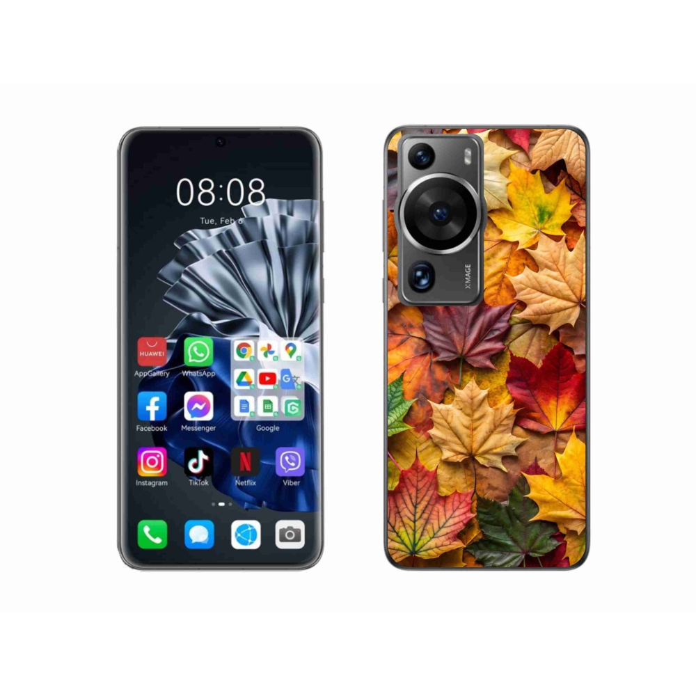 Gél borítás mmCase a Huawei P60 Pro készülékhez - juharlevelek 2